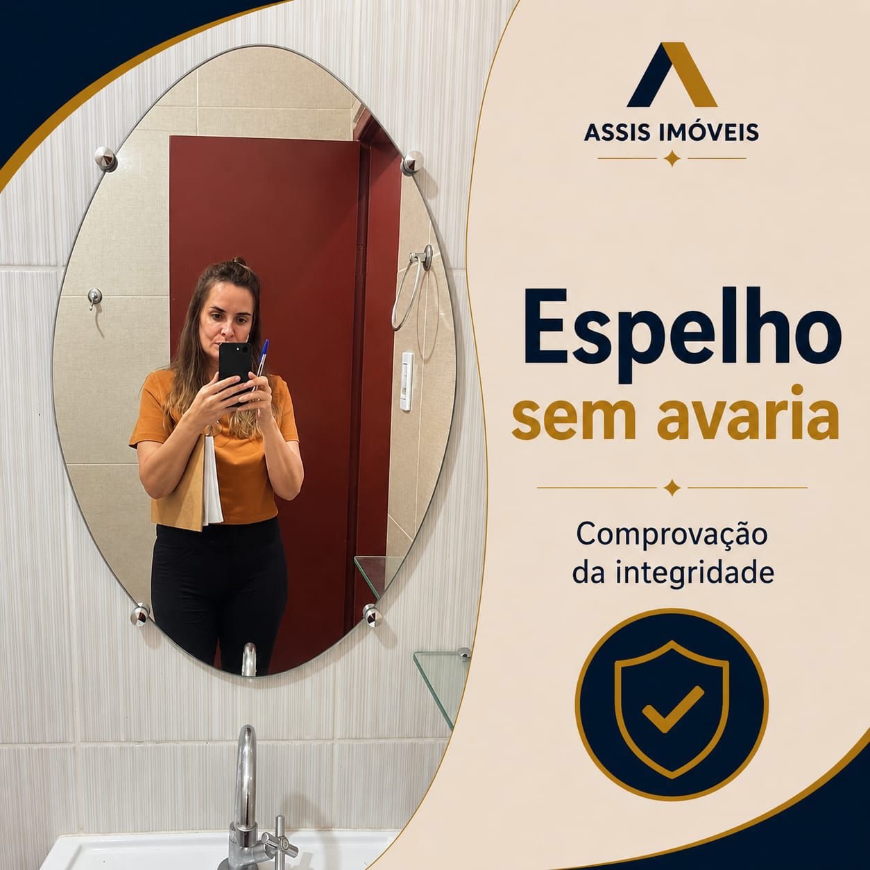 Integridade de espelhos e acabamentos