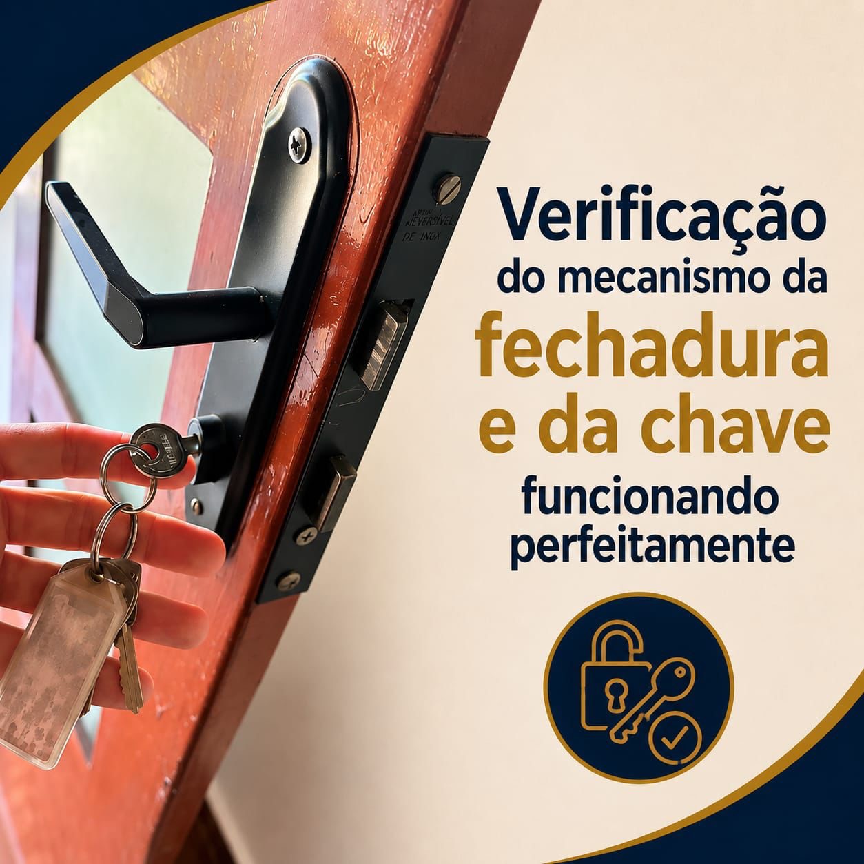 Verificação de fechadura e chave