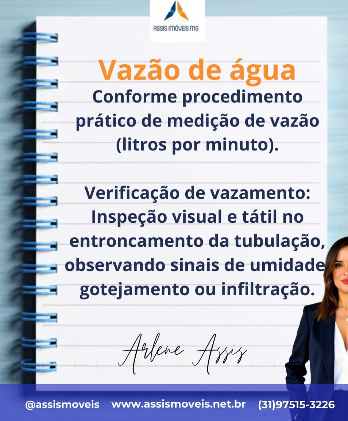 Medição de vazão de água